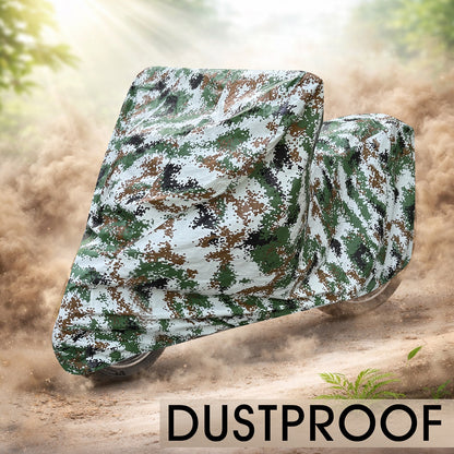 Waterproof Blue Bike & Scooty Cover Army print (Gold Max Series)