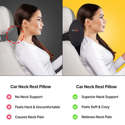 Car Neck Rest Pillow, Memory Foam, Car Seat Head Rest, Ultra Soft Car Cushion