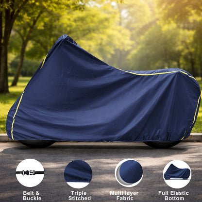 Waterproof Blue Bike & Scooty Cover (Gold Max Series)