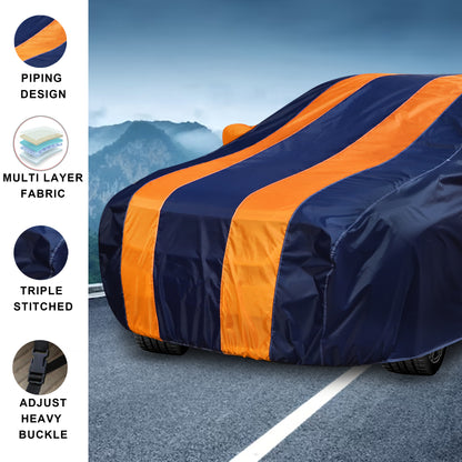 Taffeta Car Cover - Water-Resistant Navy Orange