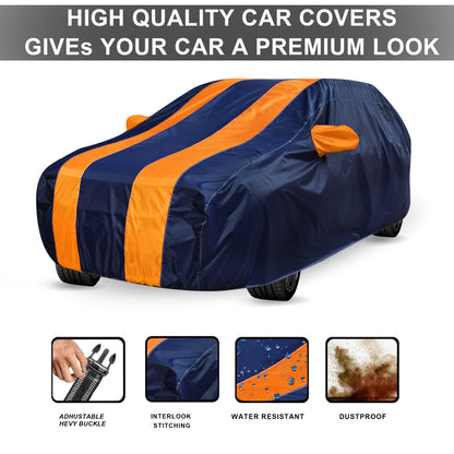 Taffeta Car Cover - Water-Resistant Navy Orange