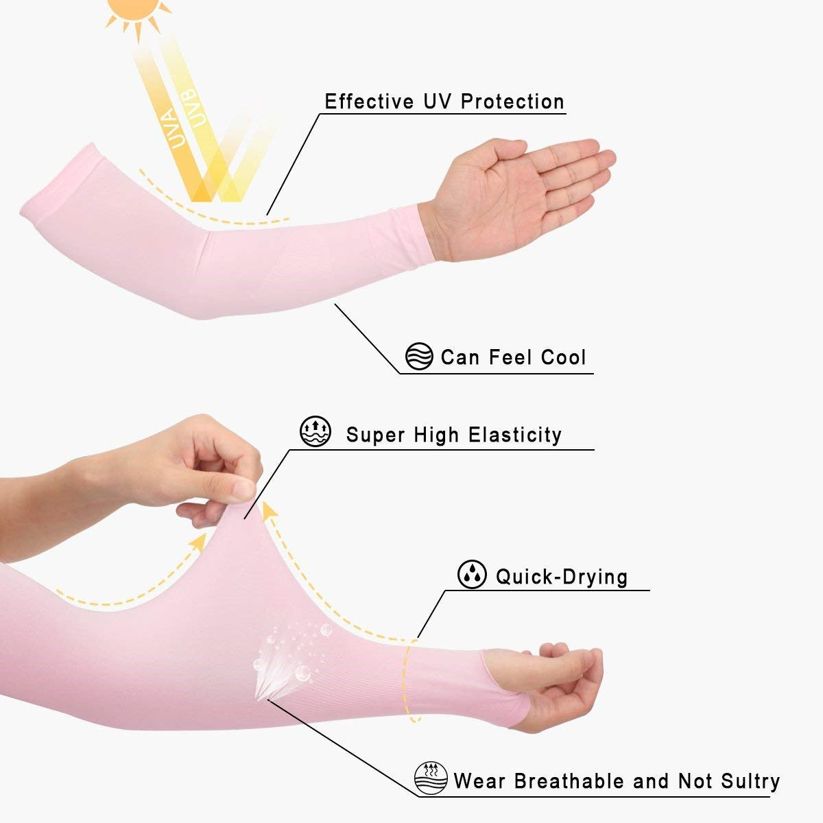Arm Sleeves for Men & Women Pink