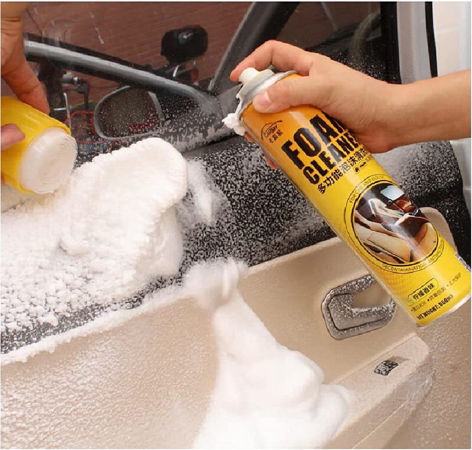 2Pcs Multi Purpose Foam Cleaner for Deep Cleaning of Car Interior New 30ML