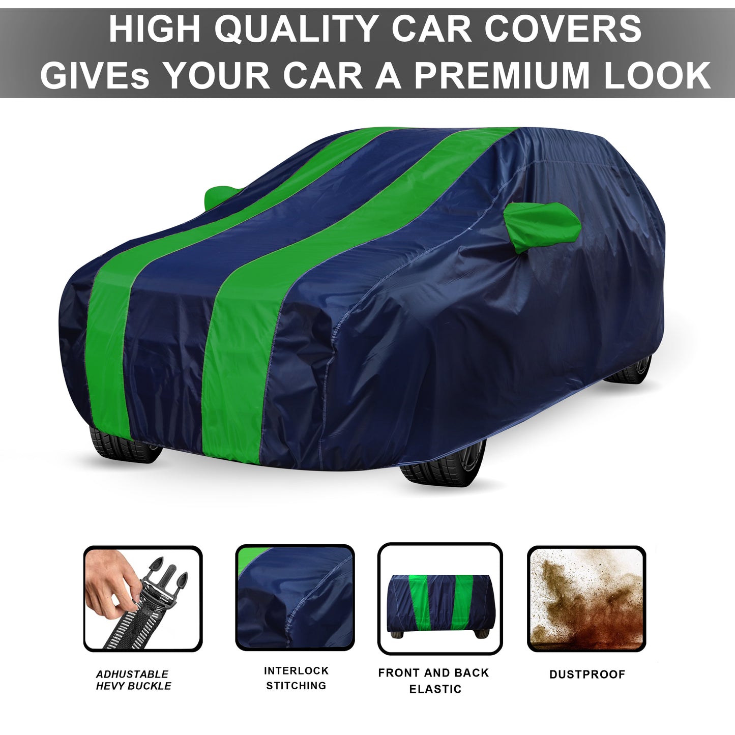 Taffeta Car Cover - Water-Resistant Navy Green