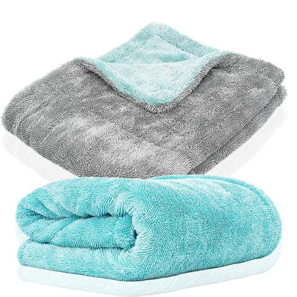 Auto Hub Heavy Microfiber Cloth for Car Cleaning and Detailing, Double Sided, Extra Thick Plush Microfiber Towel Lint-Free, 1200 GSM