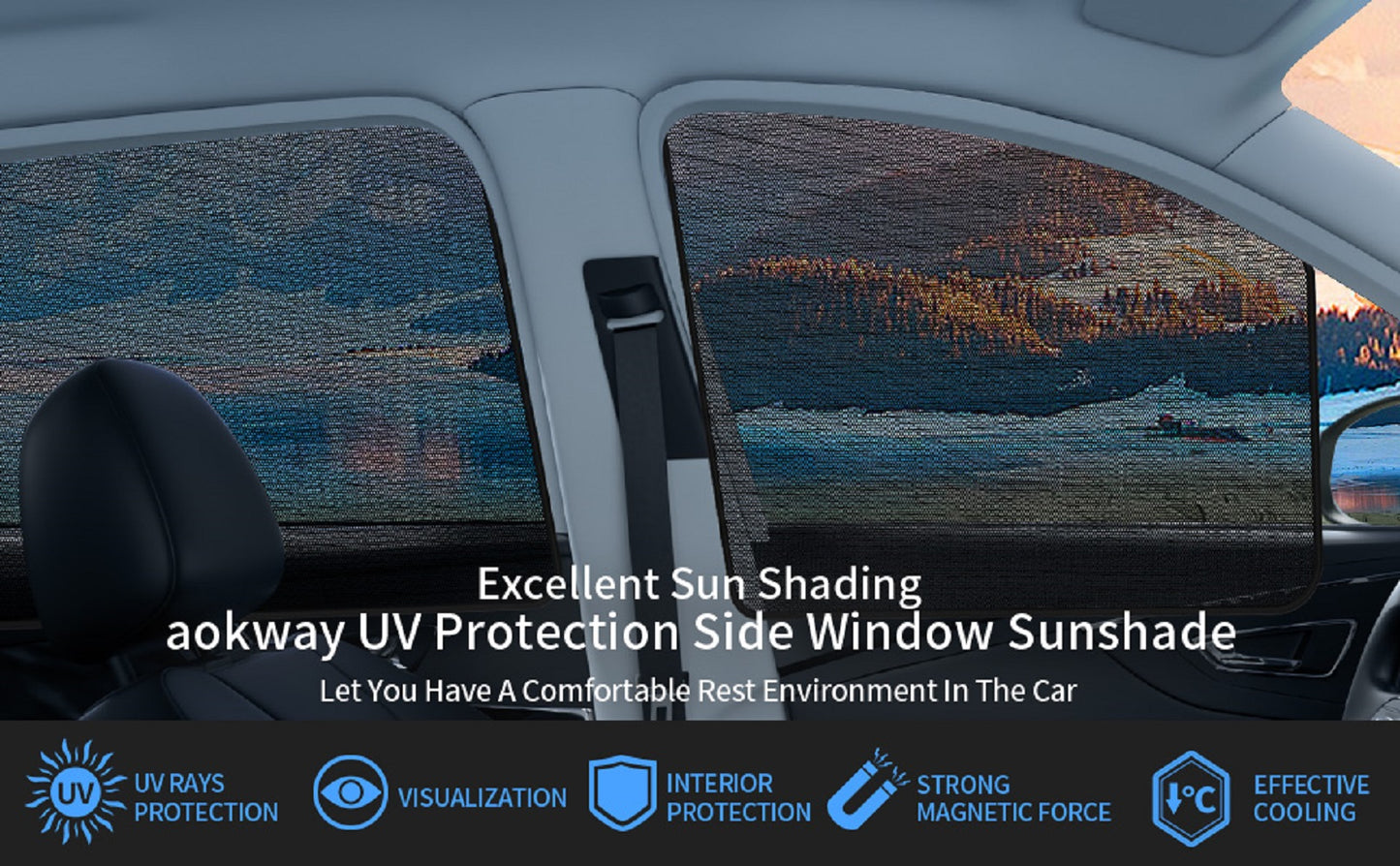 Car Side Window Sunshade, Curtains Sun Shade