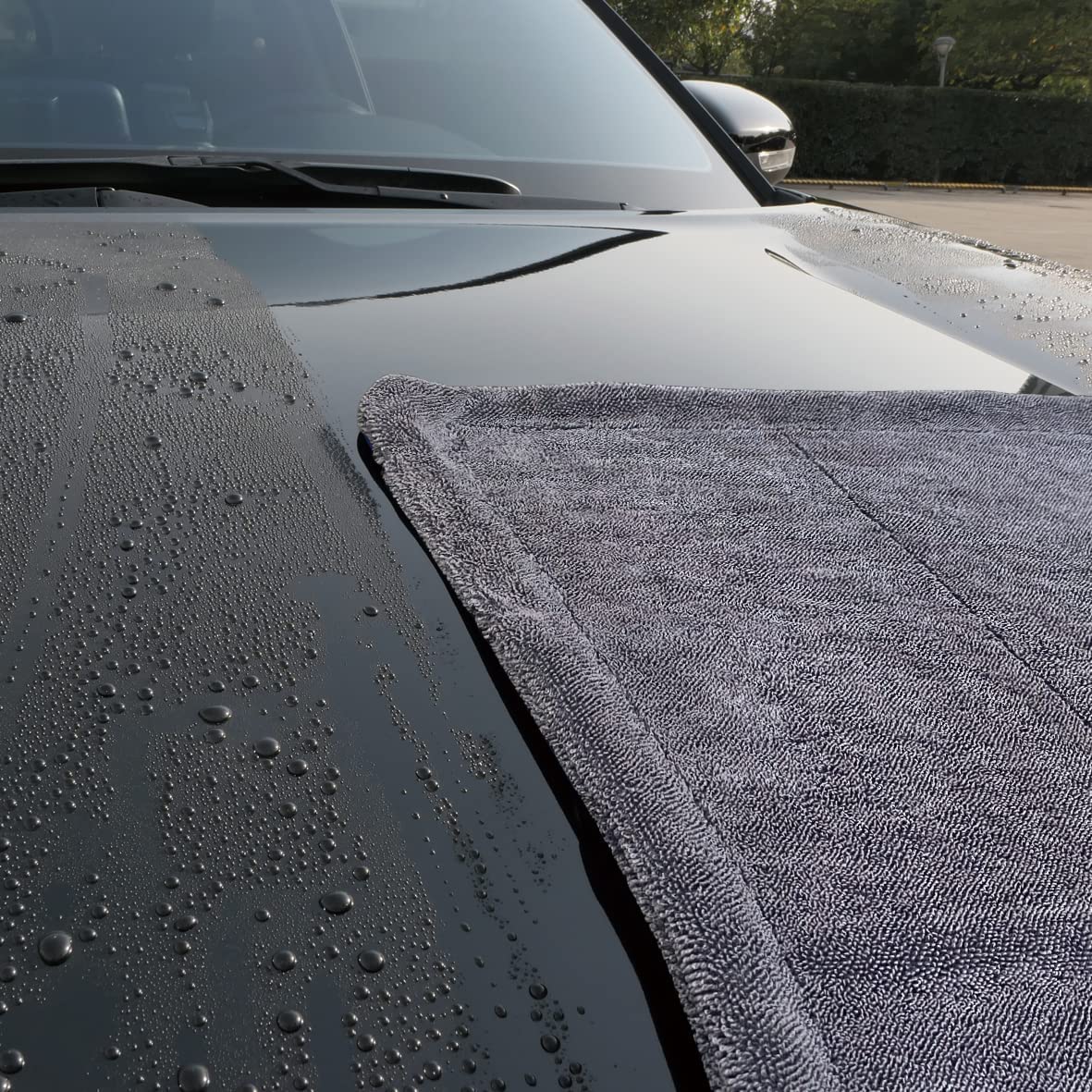Auto Hub Heavy Microfiber Cloth for Car Cleaning and Detailing, Double Sided, Extra Thick Plush Microfiber Towel Lint-Free, 1200 GSM