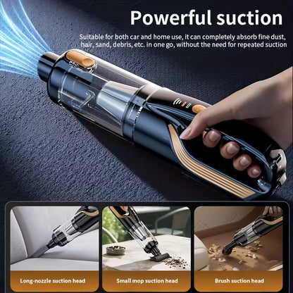 3 in 1 Car Vacuum Cleaner - High Power - 28 min Run time- BLDC Motor