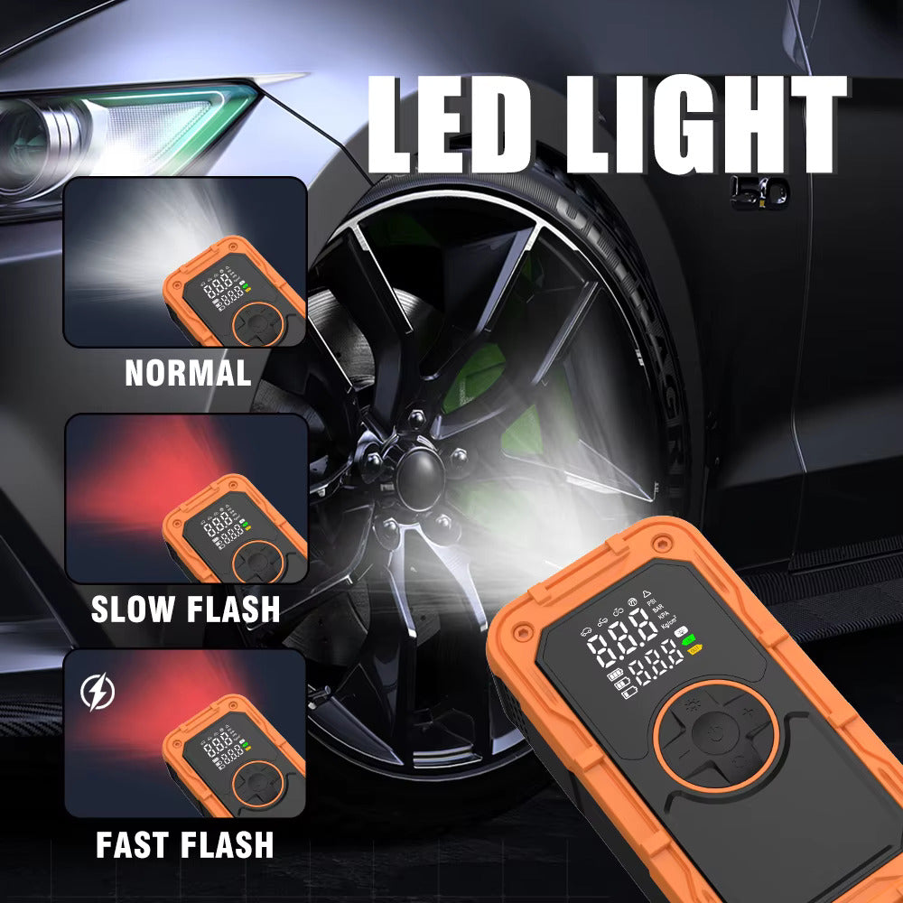 Jump Starter with Tire Inflator Emergency for Car & Bike