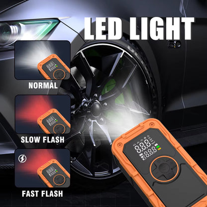 Jump Starter with Tire Inflator Emergency for Car & Bike