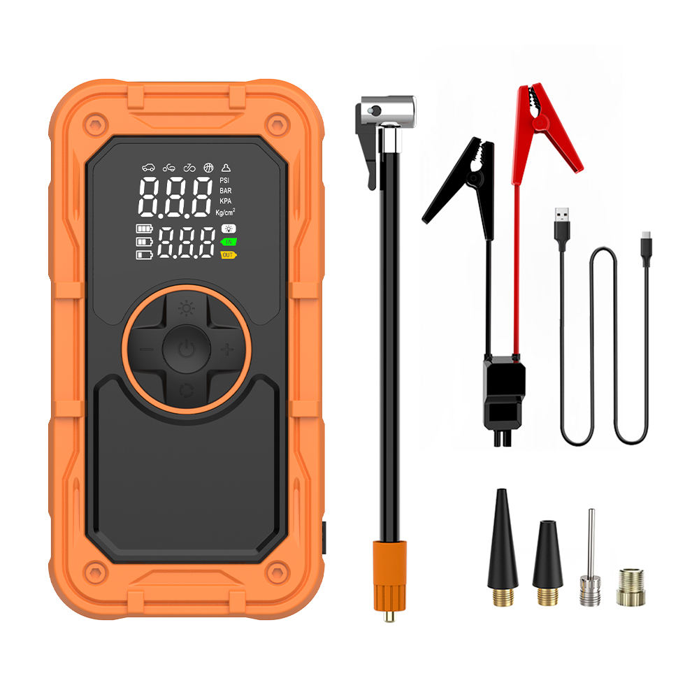 Jump Starter with Tire Inflator Emergency for Car & Bike