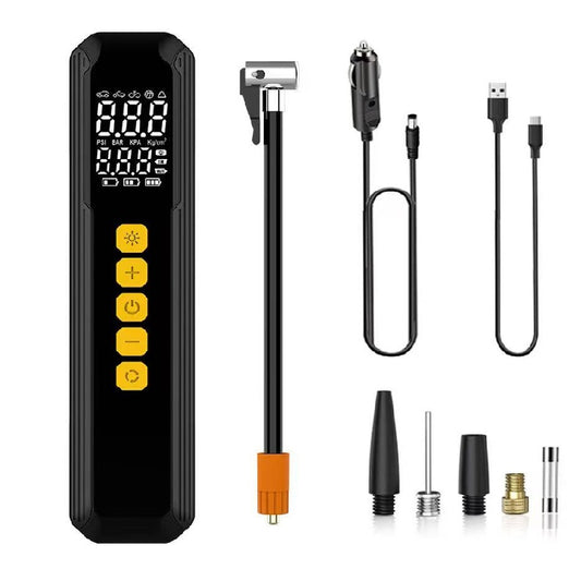 150 PSI Cordless Tyre Inflator for Car & Bike - Yellow - (12 Month) Warranty