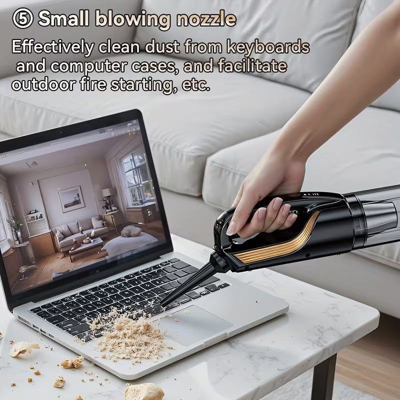 3 in 1 Car Vacuum Cleaner - High Power - 28 min Run time- BLDC Motor