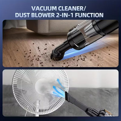 3 in 1 Car Vacuum Cleaner - High Power - 28 min Run time- BLDC Motor