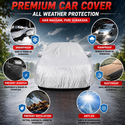 Waterproof Car Body Cover Titanium Waterproof Silver